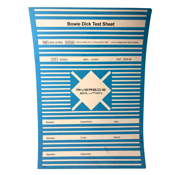 A4 Size Bowie Dick Test Sheet Riverside Solution